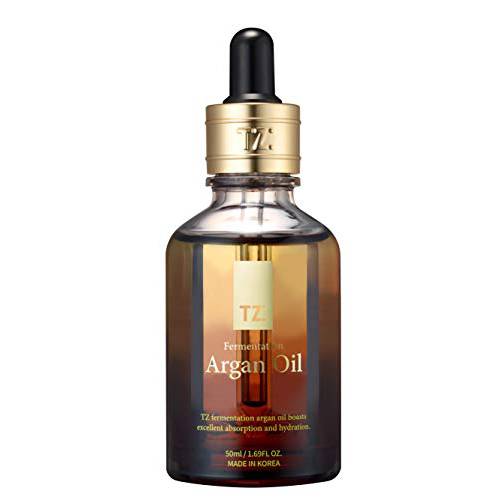 TZ Fermentation Argan Oil (1.69 Fl.Oz) | 100% Pure Organic Moroccan Argan Oil for Skin, Hair, Nail & Face | Anti-aging & Moisturizer for Hair & Face | Cold Pressed & Rich in Nutrients
