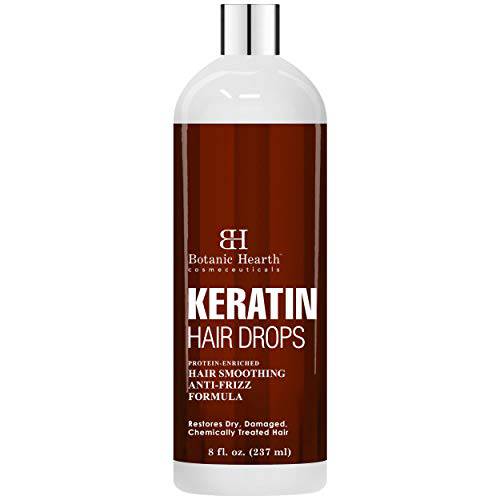 Botanic Hearth Keratin Anti Frizz Hair Serum for Frizzy and Damaged Hair, Infused with Keratin Protein & Olive Oil, Strengthens & Protects, All Hair Types - Smooth & Silky feel, Men & Women - 8 fl oz