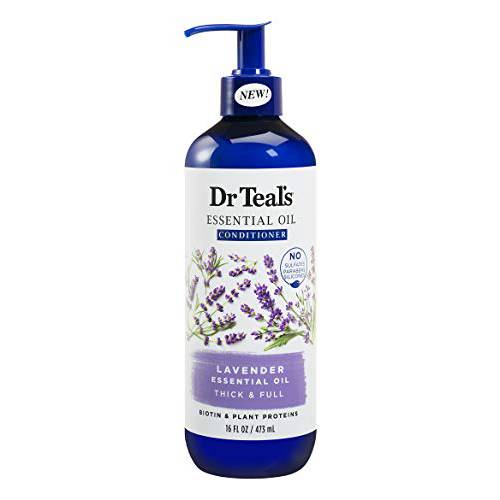 Dr Teal’s Lavender Thick & Full Essential Oil Conditioner, Sulfate Free, 16 Fl Oz