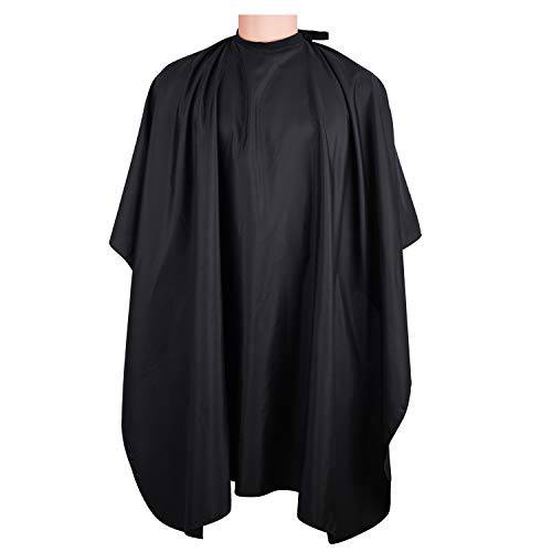 Black Nylon Barber cape waterproof salon cape for Hair Cutting Hairdressing Cape High with Snap Closure Hair Cape (59 51)