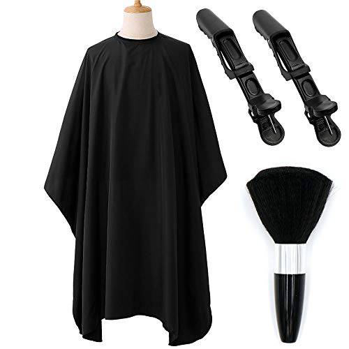 Borogo Professional Waterproof Barber Cape with Snap Closure, Hair Cutting Salon Cape Hairdressing Apron 59 x 51