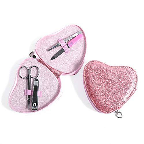 Spove Heart Manicure sets Nail Clippers Pedicure Set Manicure Kit for Girls Pack of 2 Sets