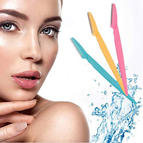 Eyebrow Razor, Dermaplane Razor for Women Face with Precision Cover Multipurpose Exfoliating Hair Removal Safety Tool Protect Woman’s Sensitive Skin with Exquisite Packaging (3 Colors)