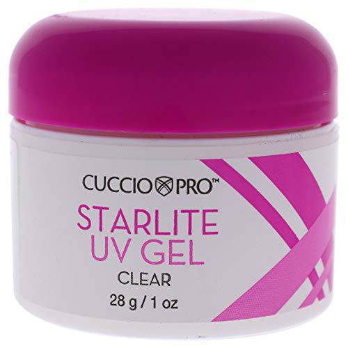 Cuccio Pro Starlite UV Gel - Thermal Bonding Process Ensures Great Strength And Durability - Formulated To Seal With UV Lamps Only - Maintains Natural Thickness - Manicure Use - Clear - 1 Oz Nail Gel