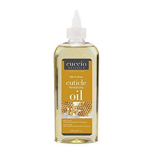 Cuccio Naturale Revitalizing Cuticle Oil - Hydrating Oil For Repaired Cuticles Overnight - Remedy For Damaged Skin And Thin Nails - Paraben Free, Cruelty-Free Formula - Milk And Honey - 8 Oz