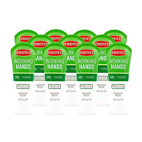 O’Keeffe’s Working Hands Hand Cream, 3 ounce Tube, (Pack of 11)