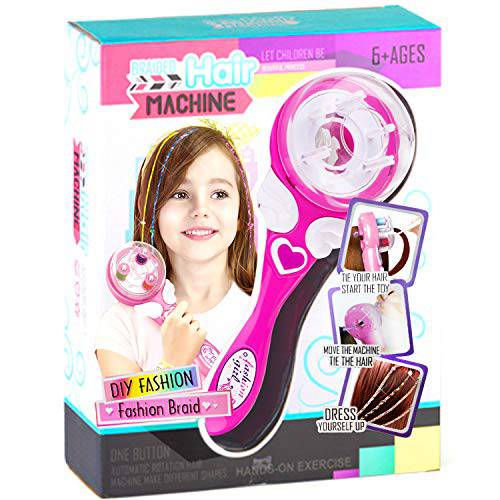 Marbe Electric Hair Braider,Hair Styling DIY Convenient Twist Braid Hair Braiding Tool for Girl’s Headdress Pink