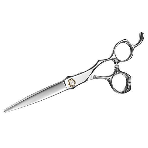 AOLANDUO 6.0 Pro Hair Cutting Scissors Using Premium Aichi Stainless Steel with Convex Edge and Offset Handle Barber Shear for Salon (Japanese)