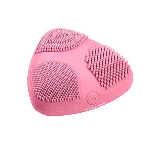 True Glow by Conair Skinpod Silicone Facial Cleansing Brush with 3 Brush Zones & Sonic Advantage, Battery Operated