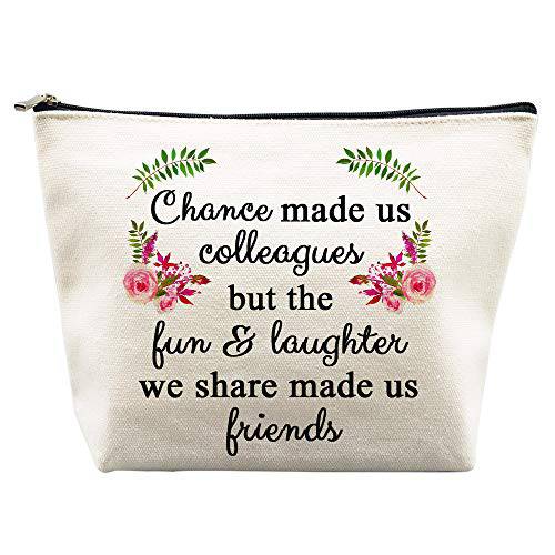 Retirement Gifts for Women Leaving Gifts for Colleagues Best Friends Coworkers Boss Nurse Teachers Retirees Work BFF Bestie Funny Birthday Retired Chance Made us Colleagues Makeup Bag