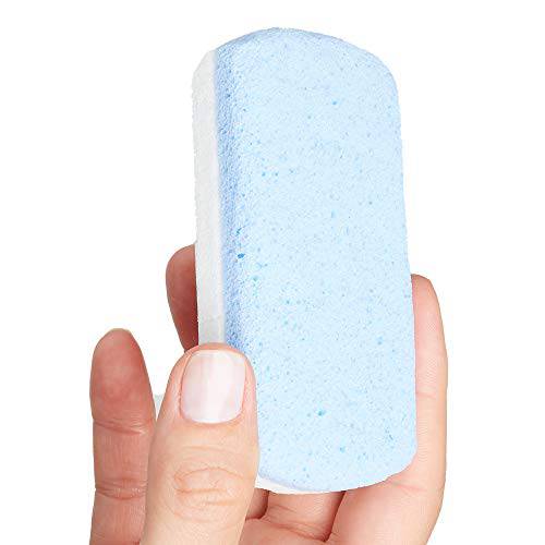 ZenToes Pedicure Pumice Stones Double Sided Fine and Coarse Callus Remover Blocks Remove Rough Skin on Feet and Body - Set of 2 (Blue)