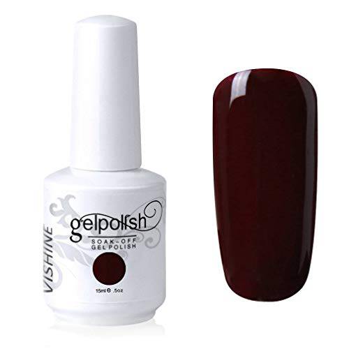 Vishine Gelpolish Professional UV LED Soak Off Varnish Color Gel Nail Polish Manicure Salon Dark Brown(1445)