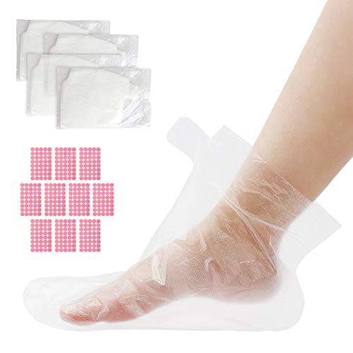 Segbeauty Paraffin Wax Bath Liners for Foot, 400pcs Paraffin Foot Bags, Plastic Paraffin Bath Mitts Socks Hot Wax Therapy Booties Covers for Foot Spa Therabath Wax Treatment Paraffin Wax Machine
