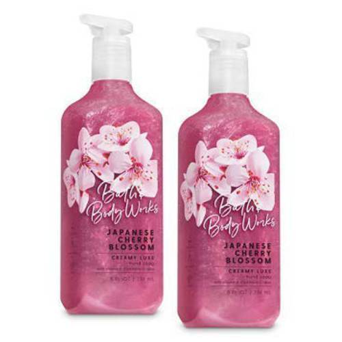 Bath and Body Works 2 Pack Japanese Cherry Blossom Creamy Luxe Hand Soap. 8 Oz.