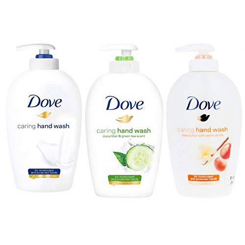 Dove Variety Pack Hand Wash- Shea Butter with Warm Vanilla, Deeply Nourishing and Cucumber & Green Tea , 8.45 Ounce