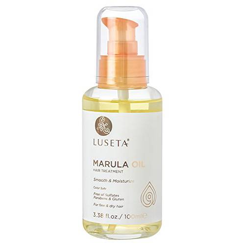 Luseta Marula Oil Hair Treatment for Fine & Dry Hair Serum Smoothing Hair Adding Shine and Nourishing Scalp 3.38oz