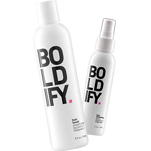 Conditioner + Thickening spray: Boldify Smooth & Tame Bundle: Hair Growth, Fullness, Volume, Root Lift, Texture - Sulfate Free