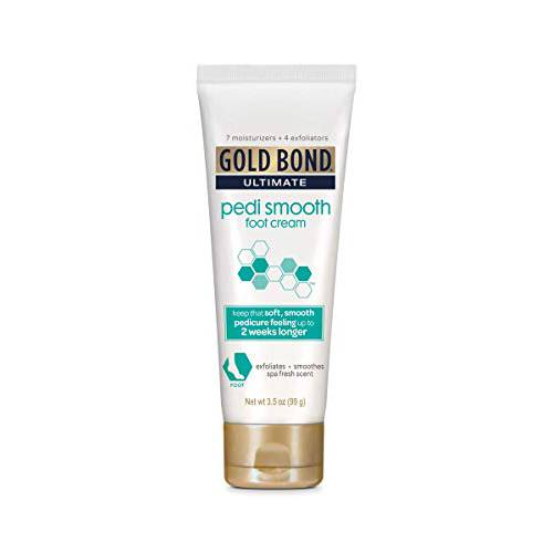 Gold Bond Ultimate Pedi Smooth Foot Cream 3.5 oz., Fresh Spa Scent, Exfoliates & Smoothes