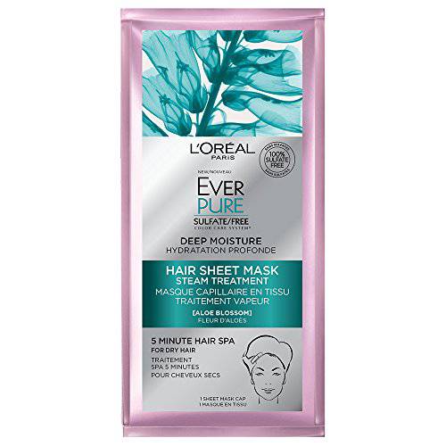 L’Oreal Paris Hair Care Ever-Pure Deep Moisture Hair Sheet Mask, 1.7 Fl Oz (Pack of 1)