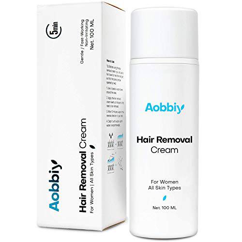 AOBBIY Hair Removal Cream for Women, Women’s Depilatory Cream, Powerful, Effective 10 Minutes, No smell, Non-Irritating, Gently Remove Anywhere Unwanted Hair, For All Skin Type, 100ML