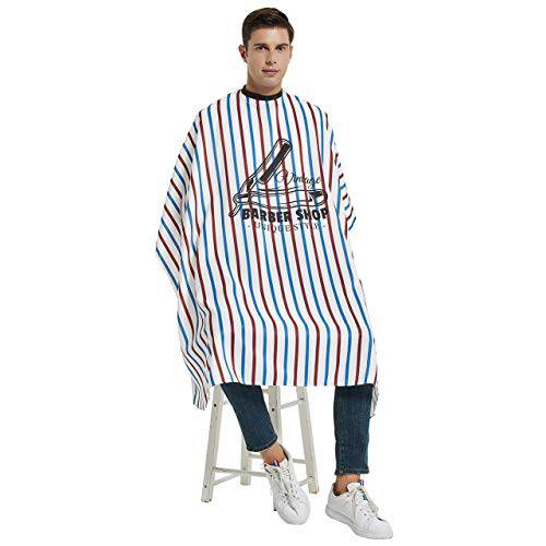 PERFEHAIR Barber Cape for Men, Salon Professional Hair Cutting Cape Apron for Adults- 50x60 (Stripe)