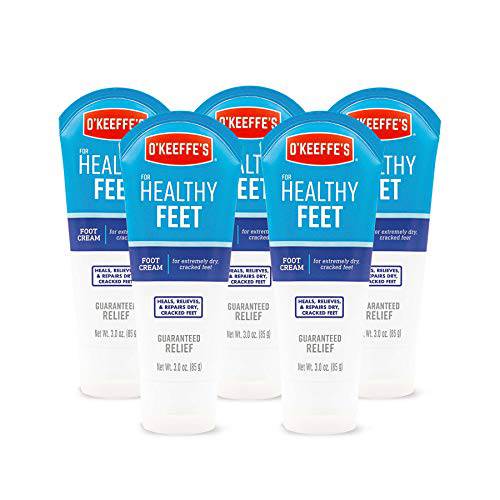 O’Keeffe’s Healthy Feet Foot Cream, 3.0 ounce Tube, (Pack of 5)