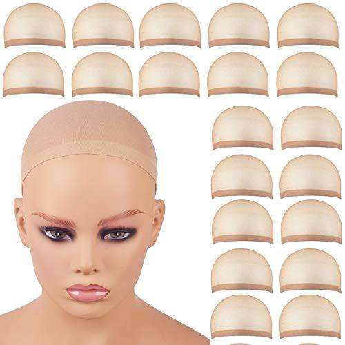 20 Pieces Wig Caps, Wig Caps for Women Lace Front Wig Stocking Caps for Wigs Nude Wig Cap (20pcs)…