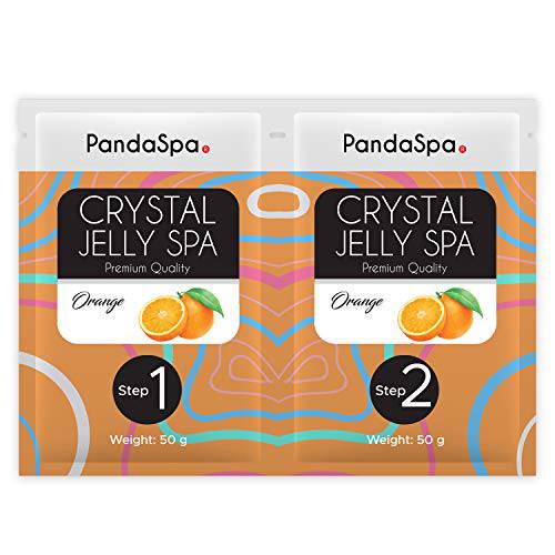 Pandaspa Crystal Jelly for Pedicure Spa Foot Bath Soak and exfoliate tired feet - Orange (3 Sets)