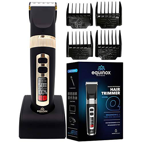 Equinox Beard Trimmer for Men - Hair Trimmer - Professional Electric Shaver with Men’s Grooming Kit - Rechargeable, Cordless Clipper for Face and Body -Waterproof - Includes 8 Guards