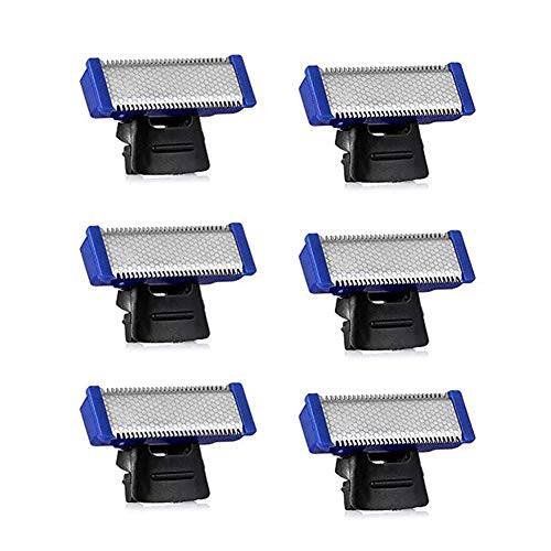 Replacement Heads for Electric Shaver Cleaning Trimmer Head Solo Trimmer Replacement Cutter Head Hybrid Razors Blades (Pack of 6)