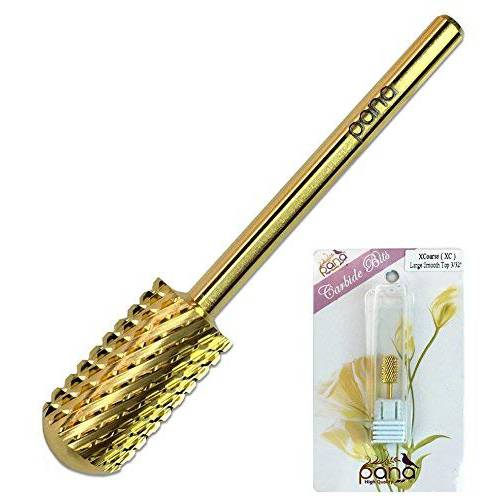 Pana Brand ® Professional GOLD XC (Extra Coarse) *Smooth Round Top* Large Dome Top Barrel Carbide Bit 3/32 Shank Size
