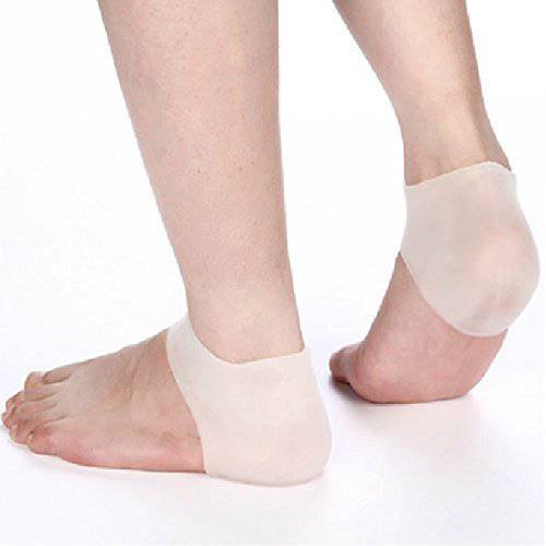 AnHua?1 Pair Silicone Moisturizing Gel Heel Protector Sock Cracked Foot Care Pain Relief Anti-cracking Cushion Pad (White) by Healtheveryday