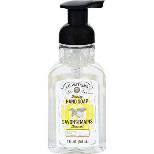 J.R. Watkins Hand Soap - Foaming - Lemon - Mild and Pure - 9 oz (Pack of 4)