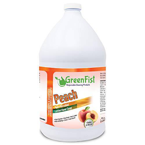 GreenFist Peach Scented Hand Soap [ Liquid Gel Refill ] Softer Hands Made in USA , 128 Ounce (1 Gallon)