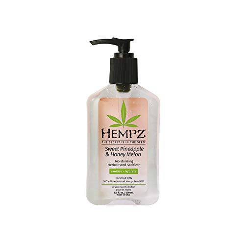 Hempz Sweet Pineapple & Honey Melon Moisturizing Herbal Hand Sanitizer, 8.5 Fl Oz