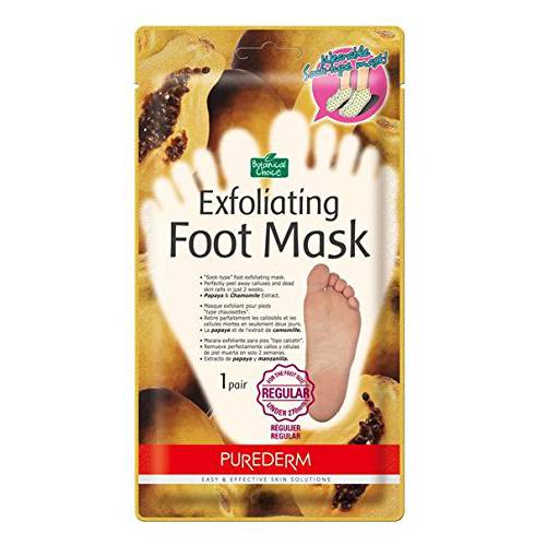 Purederm Exfoliating Foot Mask - Peels Away Calluses and Dead Skin in 2 Weeks (10 Pack (10 Treatments), Regular)