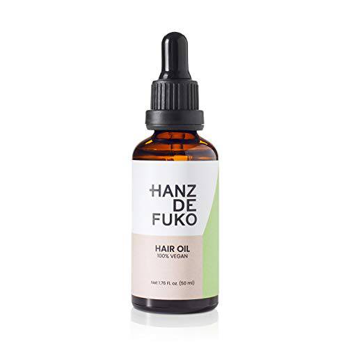 Hanz de Fuko Vegan Hair and Beard Oil – Hydrating Oil for Softer, Smoother Hair– Supports Growth and Beard Health – 1.76 oz.