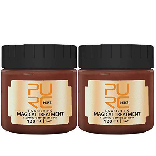 2PACK Hair treatment Magical Hair Mask Advanced Molecular 5 Seconds Repairs Damage Hair Root Hair Tonic Keratin Hair & Scalp Treatment (120ml)