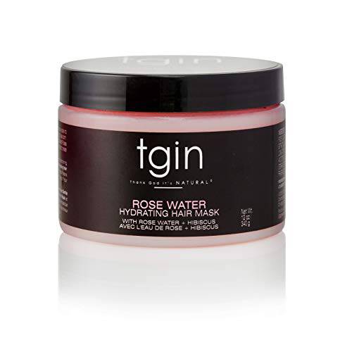 tgin Rose Water Hydrating Hair Mask for Natural hair - Curls - Waves - Low Porosity Hair - Fine Hair 12oz