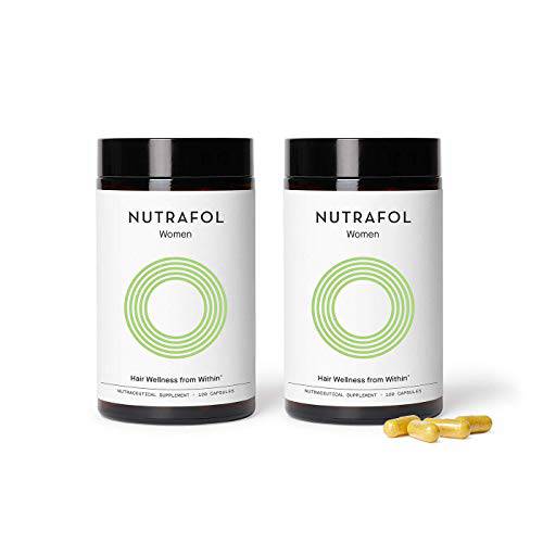 Nutrafol Women Hair Growth Supplement. Clinically Proven for Visibly Thicker, Stronger Hair (2 Month Supply [Bottles])