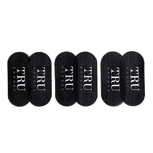 TRU BARBER HAIR GRIPPERS ® BUNDLE PACK 6 PCS for Men and Women - Salon and Barber, Hair Clips for Styling, Hair holder Grips (Black)