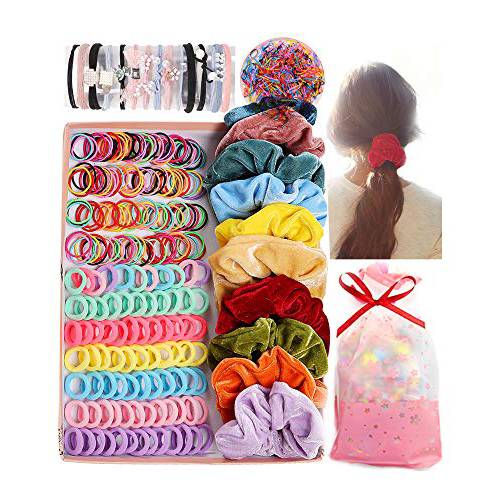 Hair Accessories for Girl Woman Variety Pack Hair Scrunchies Hair Bands Scrunchy Hair Ties Assorted Colors Scrunchies Christmas Gifts for Women Teenage Girls