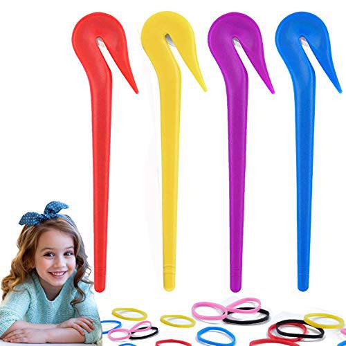 60Pcs Rubber Hair Ties, Pain Free Ponytail Thickened Colored Rubber Hair Ties