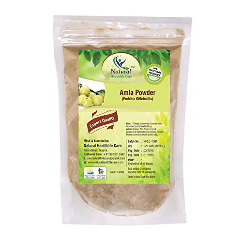 100 % Natural Amla Powder By Natural Healthlife Care (Indian Gooseberry/ Emblica Officinalis (227g / (1/2 lb) / 8 ounces)