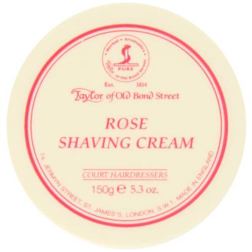 Taylor of Old Bond Street Rose Shaving Cream Jar, 5.3-Ounce (01004)