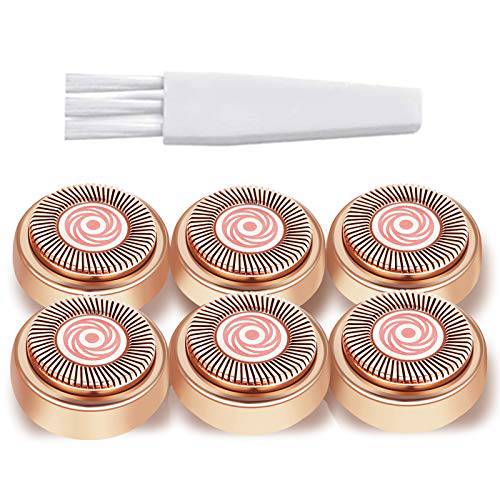Facial Hair Remover Replacement Heads: Compatible with Finishing Touch Flawless Facial Hair Removal Tool for Women As Seen On TV 18K Gold-Plated Rose Gold 6 Count, Generation 1 Single Halo