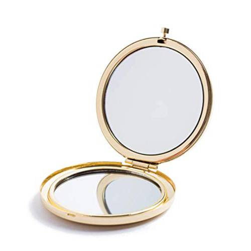 MIHAGUTY Magnifying Compact Mirror for Purses with 2 x 1x Magnification, Folding Mini Pocket Double Sided Travel Makeup Mirror, Perfect for Purse, Pocket