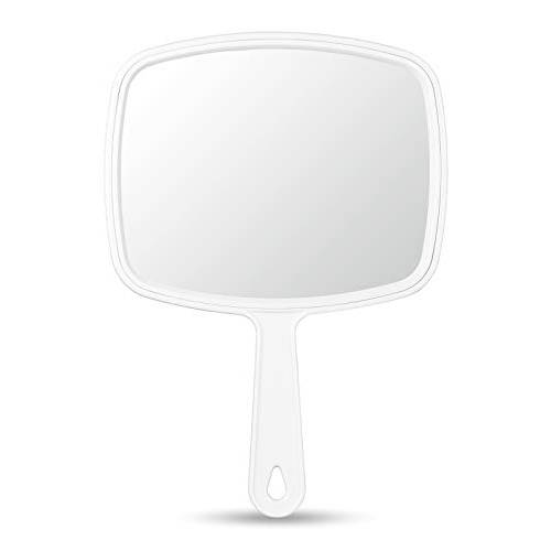 OMIRO Hand Mirror, Handheld Mirror with Handle, American White
