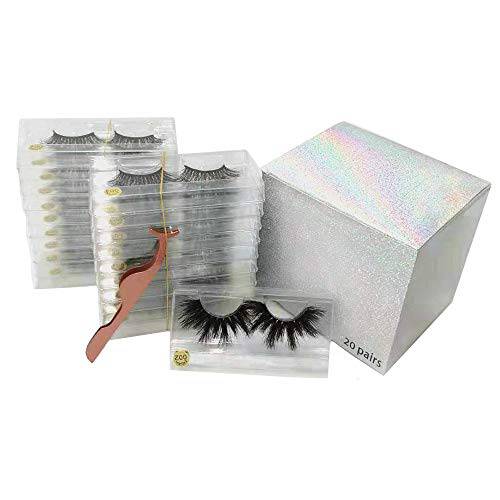 U-Hotmi 5D Mink Eyelashes Wholesale Makeup Dramatic Mink Lashes Bulk 25mm False Eyelashes Mink(8 Styles, 20 Pairs)