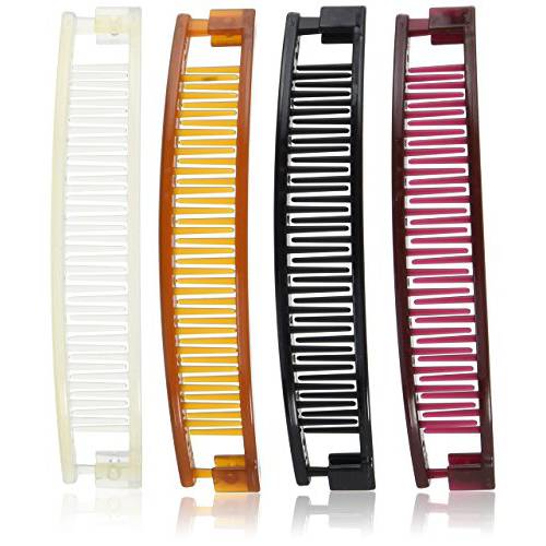 Goody Classics Clincher Comb, 5 (35955) Assorted Colors (Pack of 4)